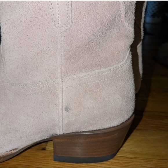 Tecovas Women's Lucy Ankle Boots in Rose Suede - Picture 7 of 10